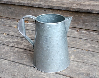 Galvanized Steel Watering Jug, vintage farmhouse style