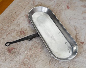 Vintage Copper and Steel Fireplace Cooking Pan