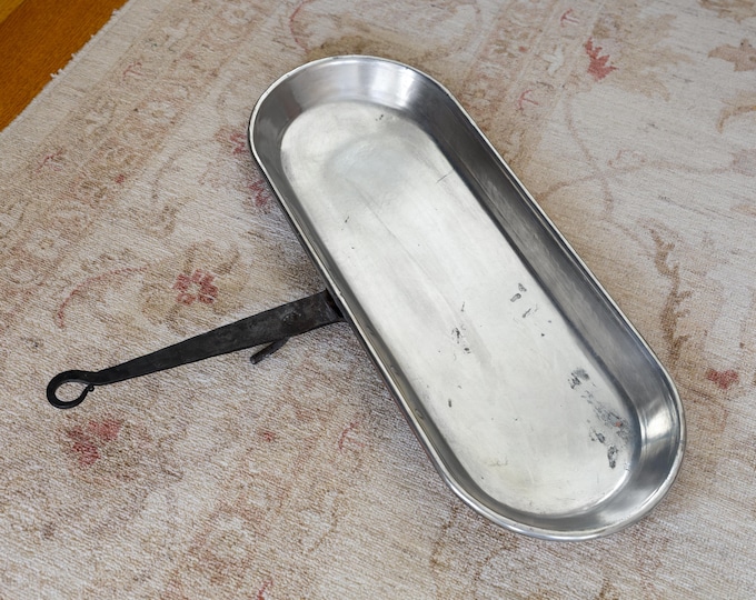 Vintage Copper and Steel Fireplace Cooking Pan