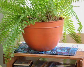 Large - Galvanized Steel Bowl -  Burnt Sierra Patina Finish