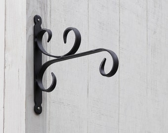 Traditional 12" Wrought Iron Scrollwork Wall Hanger Plant Bracket