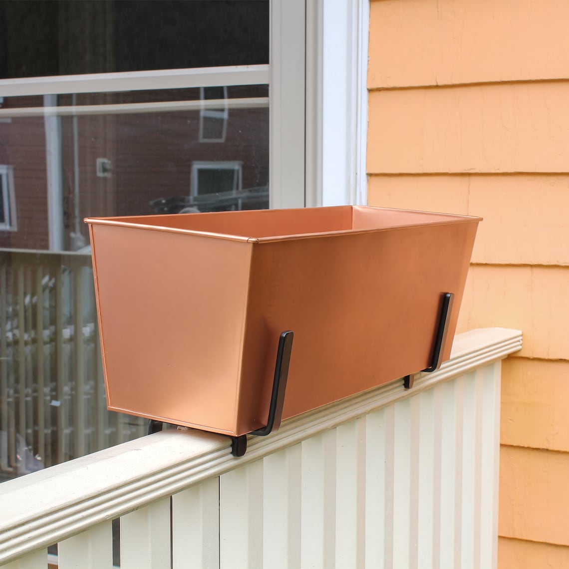 Plain Copper Plated Flower Box Railing Planter - Etsy