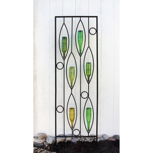 Wine Bottle Trellis, Free-Standing for Garden, 80"H x 24"W