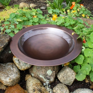 Simple Copper Birdbath Bowl 18 Inch, without Stand for DIY