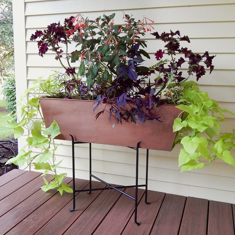 Folding Wrought Iron Stand 4 for Planter Tub Flower Box Stand Etsy
