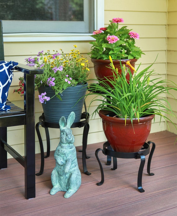 wrought iron patio planters