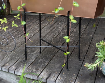 Folding Wrought Iron Stand #4 for Planter Tub Flower Box Stand 20&quot;H indoor/outdoor