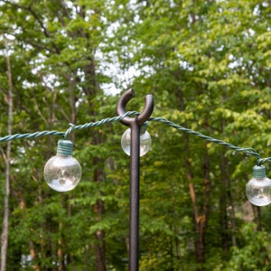 String Light Adjustable Hanging Poles Clamp-On for Railing or Table image 3