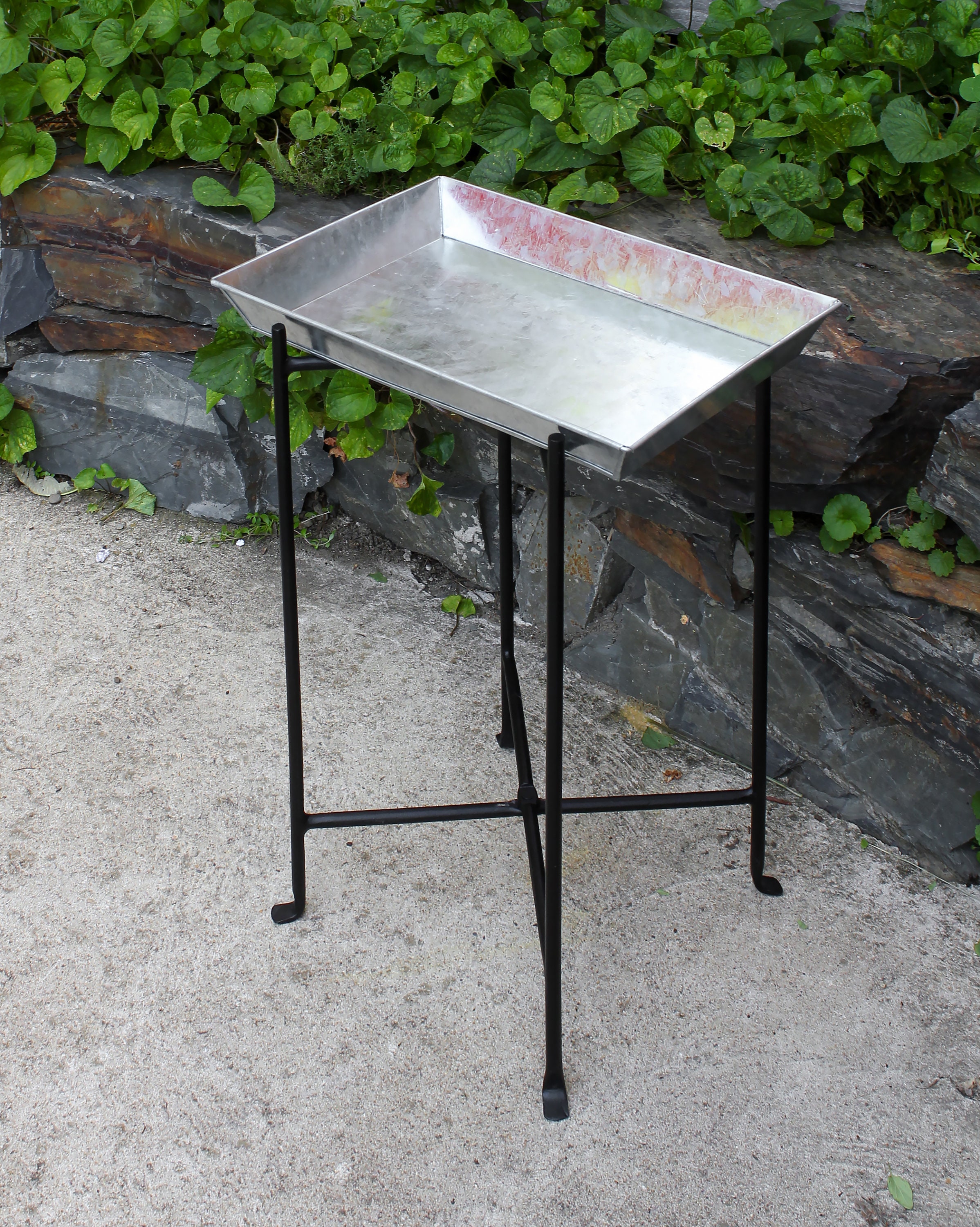 Folding Wrought Iron Stand 2 With 17 Tray 24h - Etsy