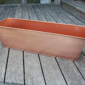 35&quot;L Plain Copper Plated Window Flower Box Planter- Large