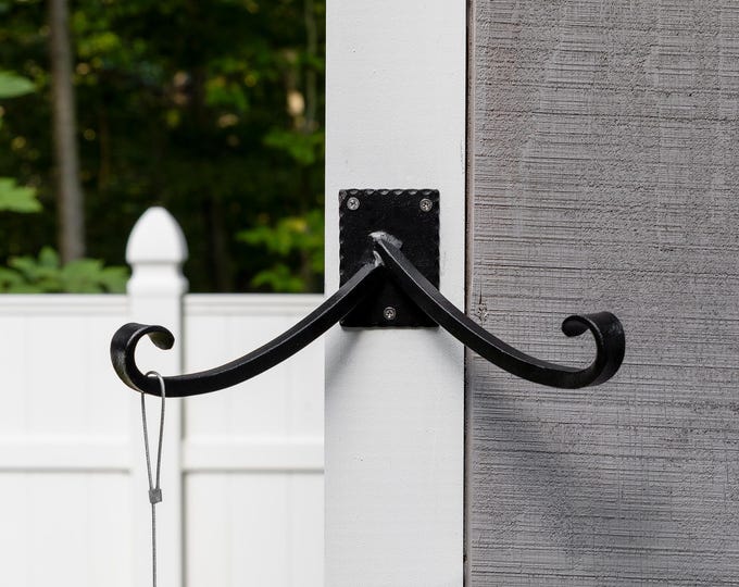Mission/Craftsman-style Wrought Iron,  Y Hook Double Wall Bracket