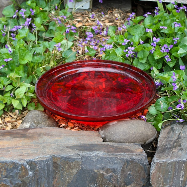 Glass Bird Bath Bowl - Etsy