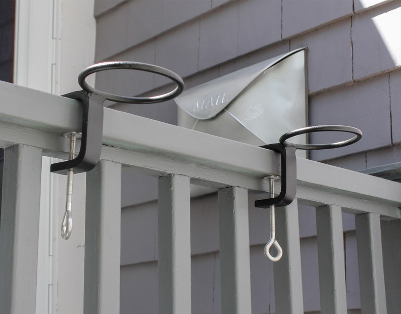 2-clamp-on 4 Flowerpot Ring/holder Railing Brackets - Etsy