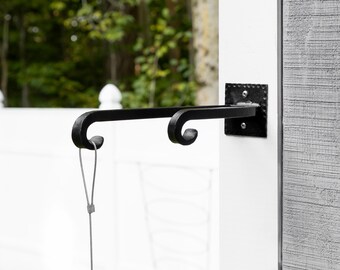 Mission/Craftsman-style Wrought Iron, Double Wall Hook Bracket (SET of 2)