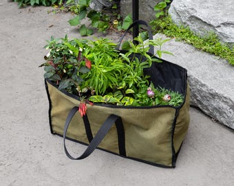 Lined Canvas Tote Bag For Gardening or Log Carrying