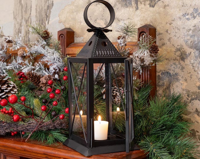 Windowpane Candle Lantern