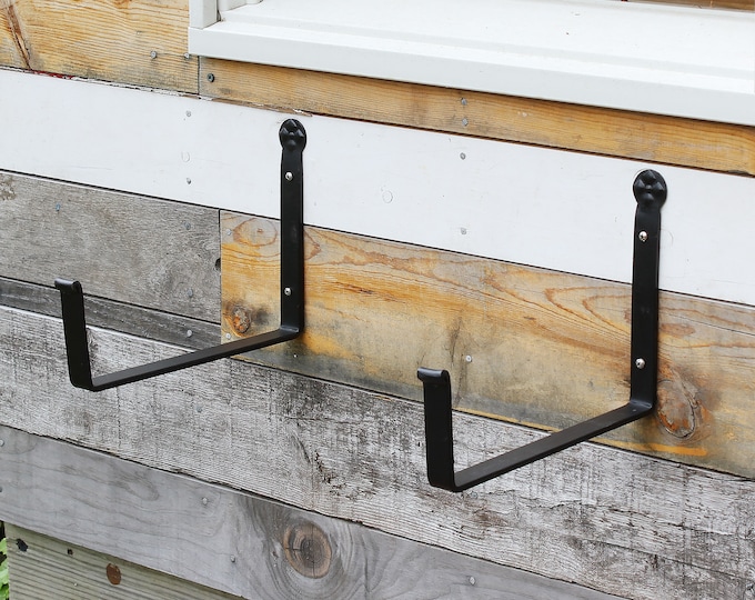 10" Brackets for Window and Flower Boxes, Wrought Iron