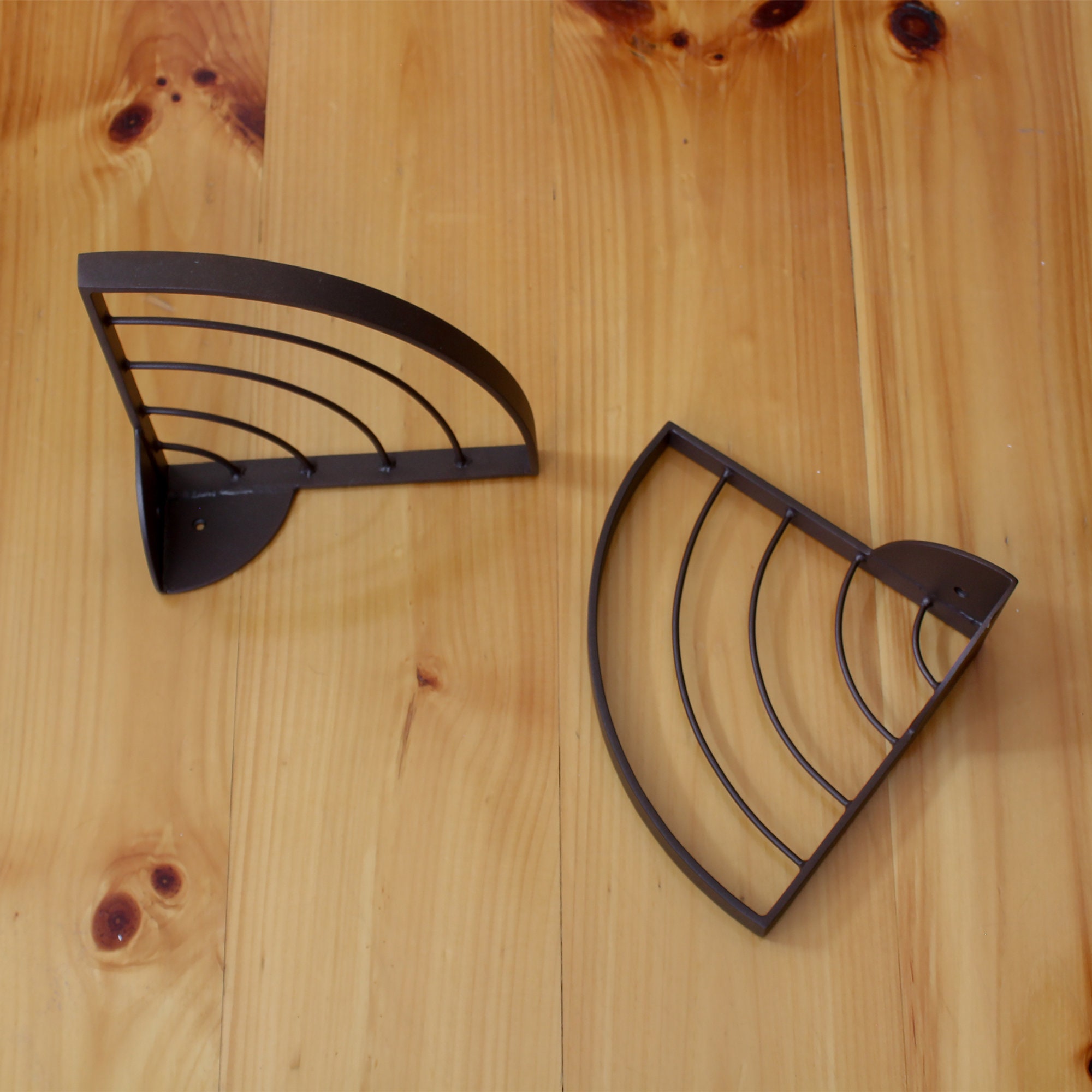 QuarterCircle Corner Plant Shelves Wrought Iron Etsy