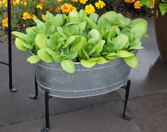 Oval Tub Planter with Folding Stand