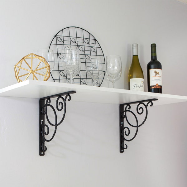 Wrought Iron Shelf Brackets Etsy