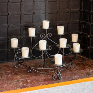 Scrolls Fireplace Candelabra for Votives, Pillars, Wax or LED Candles