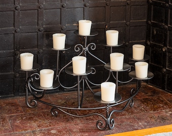 Scrolls Fireplace Candelabra for Votives, Pillars, Wax or LED Candles