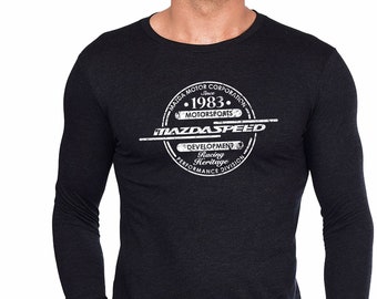 Mazdaspeed T-shirt - Mazda long sleeve - Rx7 - 787B - Mazdaspeed3 - Miata - Mazdaspeed6 - Rx8 tshirt