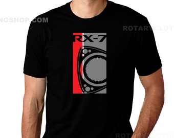 Mazda Rx7 Racing T-shirt -Rx7 T-shirt -12A - 13B - Fc - Rx7 Fd3s - Rx8 - Rx3 - Rotary Engine