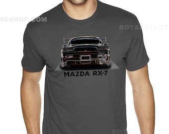 Mazda RX7 FD T-shirt- Rx7 3rd Gen Colorful _JDM Legend - Rotary Engine - Rx7 shirt - Rx-7 FD3S