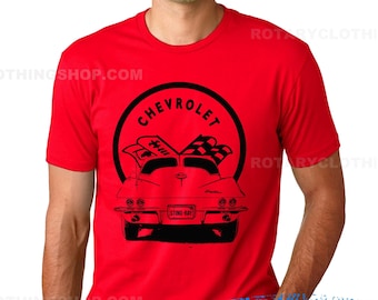 63 Corvette Stingray Tshirt - American Muscle car sketch collection - Corvette shirt