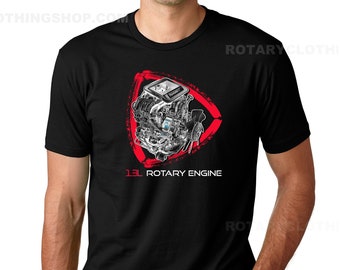 Mazda RX7 Turbo 2 Tshirt -  Rotary Engine - Wankel -Rx7 tshirt