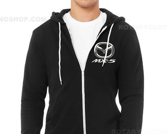 Mazda MX5 Full Zip Hoodie - Mid weight hoodie - Mazda Miata hoodie - Mx-5 Sweater- zoom zoom