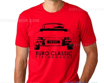 1980s 911 Turbo Tshirt artwork- Euro Classic collection - Classic sport car