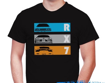 Mazda RX7 Generations Tshirt - Mazda Rotary Engine - Wankel -Rx7 shirt