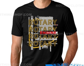 Loud Rotary - Mazda Rx7 tshirt - Wankel engine -rotary power shirt- rx8-rx3-cosmo - mazda repu