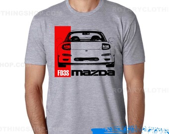 Mazda RX7 FD3s T-shirt- The 3rd Gen- Rotary Engine - Wankel -Rx7 FD t-shirt