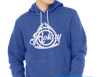 The Rotary life- Mazda Rotary engine Hoodie - Wankel - Rx7 hoodie mid weight- Rx8 - Rx3 - Repu -Mazda Cosmo