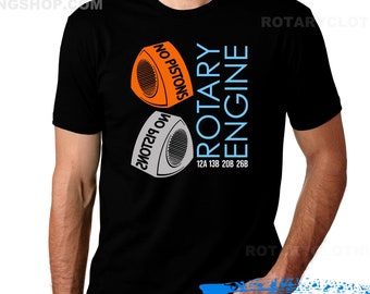 No Pistons - Rotary Engine Tshirt - Mazda Rotary Power - Wankel -Rx7 - Rx8 - 13B - 12A engine - 20B