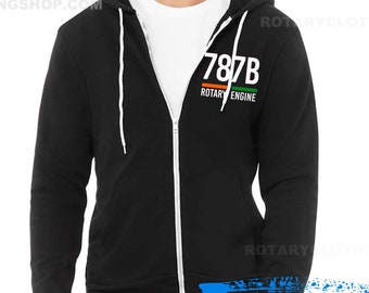 Mazdas 787B Hoodie - Mazdaspeed sweatshirt -Men hoodie - Rotary Power 26B - 91 Le mans winner