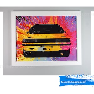 Mazda Rx-7 FB  Splash- Poster Artwork - Rotary Engine