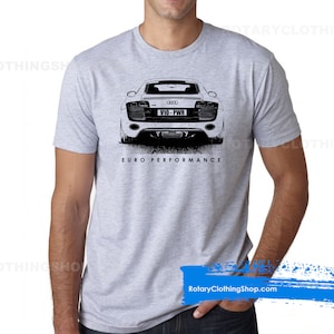 R8 Tshirt sketch artwork- Euro performance collection - Germany sport car t-shirt -V10 coupe