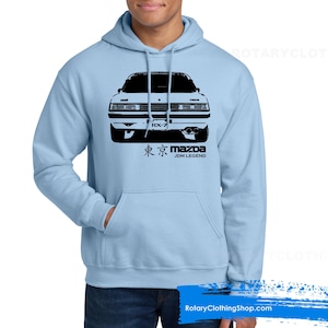 Sudadera Mazda RX-7 FB - Colección JDM Legend - Sudadera con capucha RX-7 de primera generación - Vehículos con motor rotativo