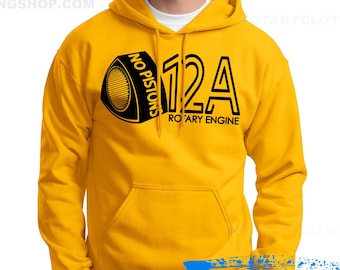 No Pistons - Rotary Engine Hoodie Sweater - Wankel 12A sweatshirt - Rx7 - 787B - Rx8 - Rx3 - Rotary Power