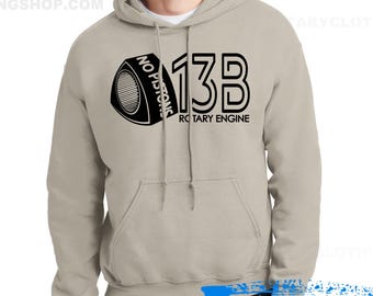 No Pistons - Rotary Engine Hoodie Sweater - Wankel 13B sweatshirt - Rx7 - 787B - Rx8 - Rx3 - Rotary Power