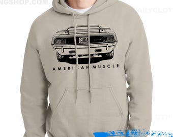 Cuda Hoodie - American Muscle Car - Cuda Sweatshirt- USA Classic Vehicles