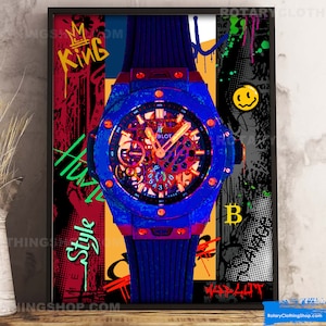 Luxury Watch Poster - Artwork for Hublot Fans - Premium Canvas - Mechanical Watch - Motivational Print