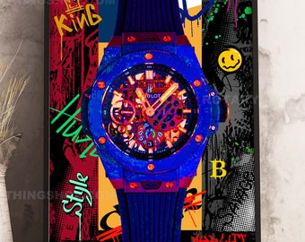 Luxury Watch Poster - Artwork for Hublot Fans - Premium Canvas - Mechanical Watch - Motivational Print