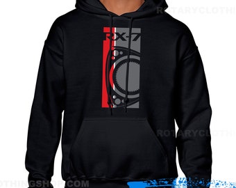 Mazda RX-7 Hoodie: Wankel Rotary Engine Pullover
