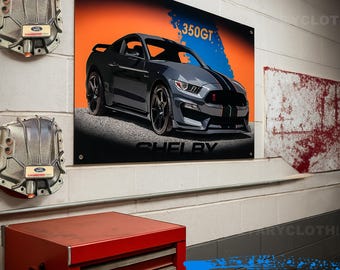 Muscle Car Print- 350GT Wall Decor - Mustang print - Sport car Home Decor - American Car Artwork