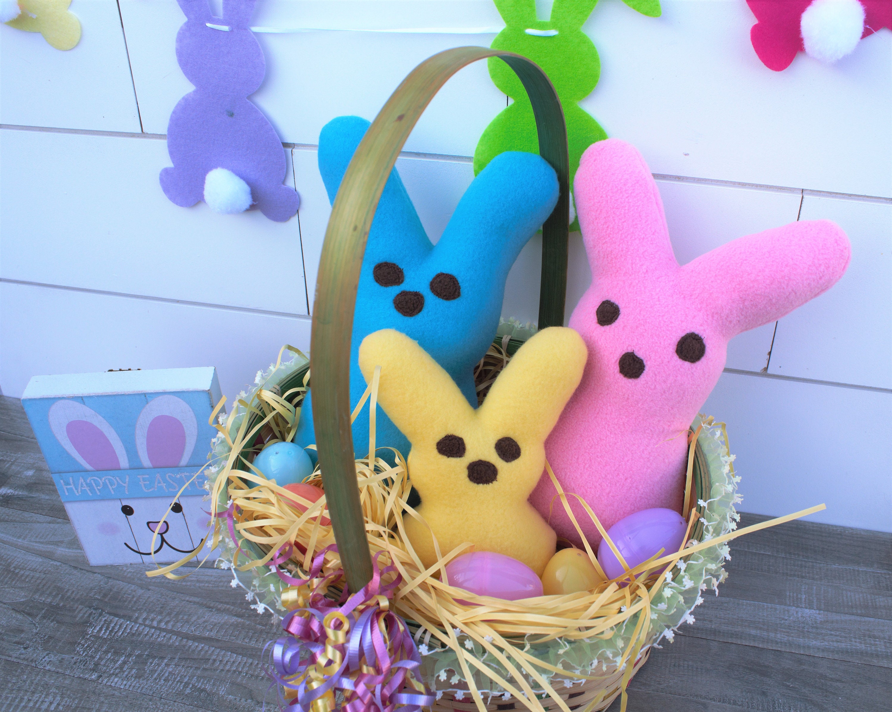 Easter Bunny Peeps Fleece Dog Toys. Large and Small. Peeps Etsy